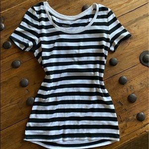 White and Black Shirt